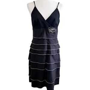 Citrine Spaghetti Strap Tiered Dress